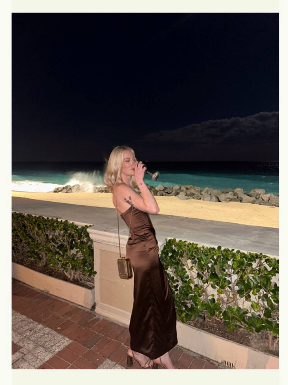Bardot Everlasting Satin Midi Dress In Chocolate